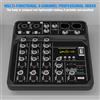 VBNM Mixer Audio a 4 Canali con Bluetooth, Console di Mixaggio Professionale 48V USB per Computer e Karaoke