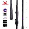 pure-lure PURELURE NUOVA Canna da Spinning TORRENT per Bass, 8ft 9ft Azione F, Carbonio ad Alta Resistenza per Lanci a Lunga Distanza con Anelli Fuji SIC, Acqua Dolce e Salata
