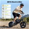iScooter La bicicletta elettrica iScooter EB1S presenta una batteria da 250W, 36V 12Ah, tre velocità, una velocità massima di 35 km/h, pneumatici da 14 pollici e può essere controllata tramite un'app.