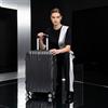 YONSLY Valigia trolley leggera YONSLY Hard Case 20/24/28 pollici con 4 ruote a 360° ° Lucchetto a combinazione rotante e custodia a rete con impugnatura morbida in gomma nera, ideale per viaggi di lavoro,