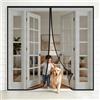 HIGANBANA Zanzariera Magnetica per Porta, Tenda in Fibra di Vetro, Chiusura Automatica Anti-Insetti, Rete a Mani Libere per Patio, Porte Francesi