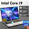 NONE Laptop 15.6" Windows 11 i9 2026, Computer Portatile Intel Core i9 10980HK 16GB 1TB, Computer per Ufficio con Sblocco Impronta Digitale, Notebook PC