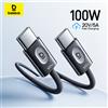 BASEUS Cavi di ricarica rapida Baseus 100W per iPhone 17 16 15 Plus Promax, cavo da Type-C a USB Type-C per MacBook iPad, cavo dati