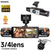 DAINU Dash Cam a 4 Telecamere: 1080p, Visione Notturna a Infrarossi, Registrazione in Loop, Telecamera Tripla Anteriore/Interna/Posteriore