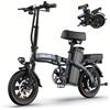 URLIFE F1L Bicicletta Elettrica Pieghevole Compatta da 14 Pollici, Facile da Riporre, E-bike Portatile per Pendolari, Motore 500W, 48V 7.5Ah, Ricarica Rapida, 40KM, Sospensione Idraulica, Doppi Freni