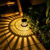 NONE 1/2 Pezzi Grande Lampada Solare a Proiezione Mandala a Luce Calda, in Metallo Intagliato, Multiuso, da Parete, Luce LED per Giardino, Scale, Corridoio M