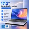 xia man Nuovo Laptop Intel 17.3" 2026 con Processore Intel Pentium 6500Y, 16GB RAM, SSD da 1TB/2TB, Windows 11, Lettore di Impronte Digitali, Notebook per Ufficio