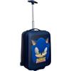 CARTOON Trolley da viaggio in ABS Sonic riccio supersonico blu per bambini valigia 40 x 18 x 29 cm con due ruote e manico allungabile