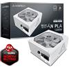 Montech Titan PLA 1200W 80 PLUS e Cybenetics Platinum, alimentatore ATX 3.1 completamente modulare, bianco