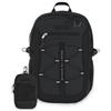 Mitama Zaino Scuola, Univeristà, Viaggio, RTE (READY TO EVOLVE) Midnight Black, Doppio Scomparto con Fibbie Laterali, Ragazzi e Ragazze, Tasca Porta PC e Tasche Accessoriate, con Astuccio, nero