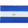AZ FLAG Bandiera Nicaragua 150x90 cm Poliestere Leggero 4 Occhielli | Uso interno bandiera decorativa nicaraguense doppie cuciture e bordi rinforzati con occhielli metallici