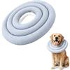FARYODI Collare per cani morbido, imbottito, per ferite al collo e alla parte superiore del corpo, alternativa al collare, impermeabile, con coulisse, collare chirurgico, per cani di taglia grande, blu