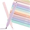 LWMTT 12 Penne Set Evidenziatori Pastello, doppia punta pennarelli assortiti colori tenui, Stabilo, per Riviste, Libri di Consultazione, Scuola, Ufficio