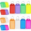 FAREASTSHOP 32 Pezzi Targhette Portachiavi con Etichetta Scrivibile,8 Colori Etichette Chiavi Portachiavi,Etichette identificative contrassegnabili, Portachiavi in plastica,per bagagli