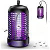WARDBES Lampada Antizanzara, Elettrico per Giardino Domestico Cucina Interna ed Esterna, Campeggio, Mosche, Falene, Insetti Zanzare, 20W 2000V Effettiva Antizanzare (nero)