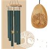 Astarin Campanelli a vento per esterni, grande tono profondo, 76 cm, commemorativo per esterni, unico, incisione Lifetree, scacciaspiriti per la persona cara, regalo commemorativo per famiglia,