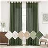 Woaboy Tende per Interni Lino Tende Moderne Semitrasparenti per Soggiorno Camera da Letto Finestra 2 Pezzi 140x260cm Verde Salvia
