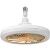 KiraKira Lampadina a vite E27 per ventilatore a soffitto con telecomando, luce LED regolabile per ventilatore da soffitto per un comfort e una comodità migliori (Giallo)