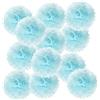 PATIKIL 10.5cm Pompon Carta Velina, 12Pz Fiori di Carta Pom Poms Decorativi Colorati per Matrimoni Addio Nubilato Compleanno Decorazioni Sfondo, Azzurro