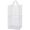 AUAUY Cesto Portabiancheria Pieghevole, Cesto in Rete con Manico, 66x33 cm | Grande Porta Biancheria Sporca, Per Bagno per la Biancheria, Camera da Letto, Dormitorio, Bianco