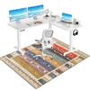 Tkuhknag Tappeto Sedia Ufficio, Tappeto Salvapavimento Antiscivolo, Tappeto Sedia Gaming, Tappetino Pavimenti per Parquet, 100 x 140 cm Ufficio Protettore del Pavimento, Tappeto per Sedia con Ruote