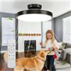 Maxled, Light is Led! Ventilatore Soffitto Luce Ø50CM X 22CM Senza Pale Con Illuminazione 56W Dimmerabile Telecomando 3CCT (3000K-6500K) Timer A 6 Velocità Silenzioso 2800LM Nero
