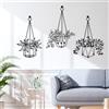 QUMENEY 3 pezzi di colore nero, decorazione da parete, per casa, soggiorno, camera da letto, bagno, cucina, corridoio, interni ed esterni