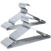 ABHENG 50 Pezzi Appendiabiti in metallo, antiruggine, salvaspazio, robusto, cromato, Scanalature Antiscivolo, Forte e Resistente, 42 x 0,3 x 21 cm (L x B x H), Argento, AIY0350S