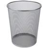 Druline Gettacarte Metallo Pattumiera Ufficio 19 Lt. Ø 29,5 Altezza cm 35 Cm - argento, 10x