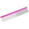 Record - Pettine per Cani e Gatti Professionale in Acciaio Inox a Doppia Maglia. Con Denti Conici Antistatici e Impugnatura in Alluminio per tutti i manti. | 20 x 4,5cm