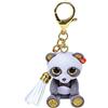 Ty - Anello Porta Chiavi Mini Boos Clips - Panda - Chi - Bianco e Nero - con Nappa Bianca - Il Portachiavi alla Moda Ispirato ai Famosi Peluche con Gli Occhi Grandi Scintillanti - 10 Cm - 25057