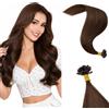 Rich Choices Extension Capelli Veri Cheratina Invisibili e Naturali U Tip Pre Bonded Extension Cheratina Capelli Veri 25 Ciocche 35cm 20g #4 Marrone Cioccolato