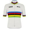 Santini UCI World Champion Eco Maglia Maniche Corte Uomo, Bianco - M, Bianco