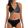Generico Donna Costume da Bagno Push Up Imbottito Reggiseno Bikini Donna Due Pezzi Stampa Floreale Bikini Regolabile Spiaggia Costumi da Bagno Vita Alta da Bagno Mare Swimsuit