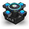 Yespick 120W Testa mobile LED 4 bracci Fascio di luce da palco/lavaggio/zoom/effetto luce con illuminazione DJ mista attivata dal suono controllata da DMX per feste di matrimonio, discoteca, KTV, club