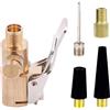 KASESSS 2 Pezzi 8mm Connettore Valvola Mandrini Pneumatica, Air Chuck Pompa da Auto Ugello Filettato a Clip, Ottone Connettore Valvola Pneumatica, con Multifunzionale Valvola di gonfiaggio per Pallone