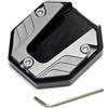 Ashuxxn Supporto universale Cavalletto Moto Allargamento Piede Ingrandire Supporto Cavalletto Laterale Moto Ingrandisci Supporto Cavalletto Laterale Piastra di estensione Cavalletto (Argentato)