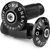 CXEPI Terminali Manubrio Universale - per Manubri da Ø22mm (7/8) (esterno) - Contrappesi per Moto Mtb Bici,Nero