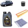 OP Kit tagliando 3 filtri + 4L olio 5W-30 IPC LS compatibile con Renault clio iii 1.2 16V Benzina 2005-2014