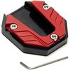 Ashuxxn Supporto universale Cavalletto Moto Allargamento Piede Ingrandire Supporto Cavalletto Laterale Moto Ingrandisci Supporto Cavalletto Laterale Piastra di estensione Cavalletto per Moto (Rosso)