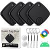 CMINGKEJI Tracker Android Smart Tag Funziona con Google's Find Hub, Trova Chiavi Batteria di Ricambio Sostituibile, IP67 Impermeabile Localizzatore Android Bluetooth per Valigia (Nero)