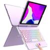 SZO Tastiera per iPad 9 Generazione 10.2 Custodia, Cover per iPad 9a/8a/7a Generazione, 360°Touchpad Flip Cover Rigida Custodia, Tastiera Bluetooth Wireless 7 Retroilluminazione, Auto Sleep/Wake