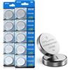 JZHUAZ Batteria al litio 2450, 3 V. CR2450-10er Pack argento