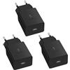 Mijun 3-Pack Caricatori USB C per Samsung Galaxy S23 S22 S21 S20 fe S10 S10e S9 S8 A54 A53 A52 A51 A34 A14 e Telefoni Cellulari Della Serie M, PD Adattatore di Alimentazione Universale a Ricarica Rapida