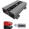 DATOUBOSS Inverter 24v 220v/230v Onda Pura 2000w/4000w, Inverter Onda Pura 2000w, Convertitore 24v 220v, Con 2 Prese EU, Uscita USB 3A & Tipo-C e Display LCD, Per Camper, Camion, Casa