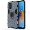 Max Power Digital Cover per Oppo A74 4G con Anello, Custodia Supporto Magnetica Rigida Resistente Antiurto Doppio Strato Protettiva Calamita Bumper Case (Blu Navy)