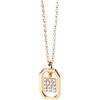 P D PAOLA PDPaola Mini Letter M Necklace Collana con ciondolo a forma di lettera oro, Onesize, Argento sterling, Zirconia cubica