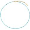 COAI Collana da Donna con Perline di Pietre Naturali, Collana Fina Stile Minimalista da Donna Leggera per l'Estate