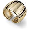 UNOAERRE Anello a Fascia in Bronzo Placcato Oro Giallo 24 Carati, Collezione Donna 000EXA1010000-2720