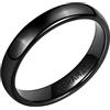 Homxi Anelli Ceramica con Incisione Uomo Donna, Rotondo Lucido 4MM, Fedi Nuziali Nero Uomo Misura 32(72mm)